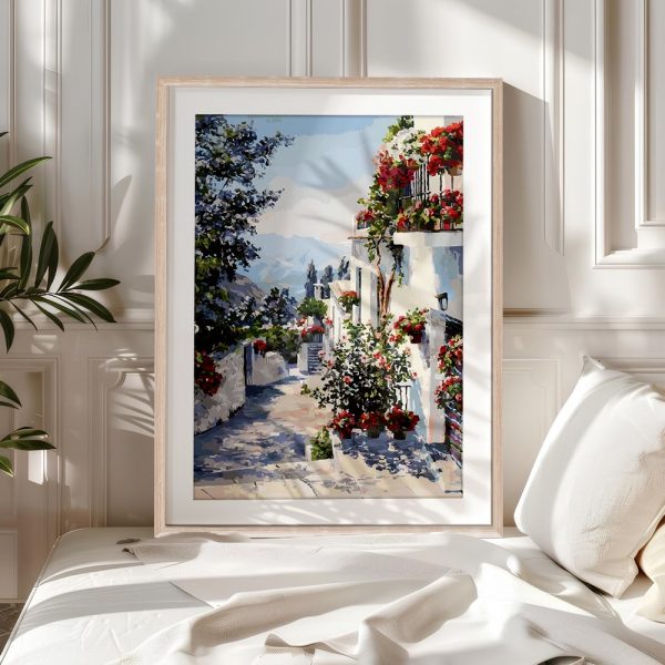 Mediterranean Blossom Lane Painting - Image 5