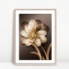 Golden Pearl Blossom Modern Canvas
