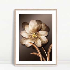 Golden Pearl Blossom Modern Canvas