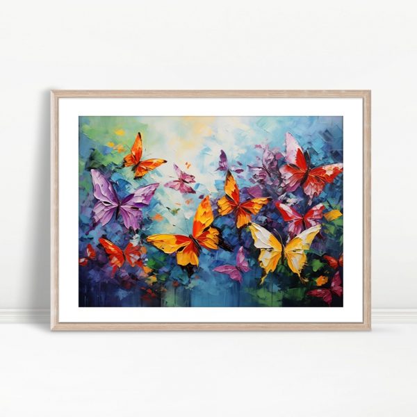 Vivid Butterfly Garden Fantasy Art