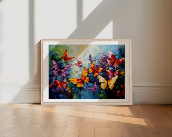 Vivid Butterfly Garden Fantasy Art - Image 2