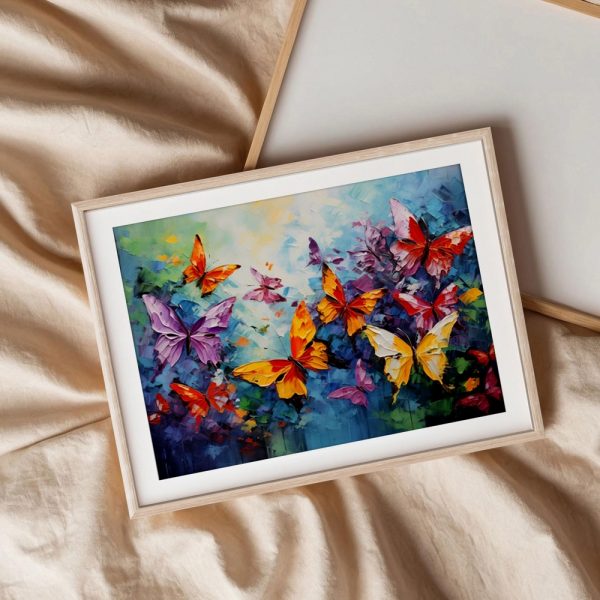 Vivid Butterfly Garden Fantasy Art - Image 3