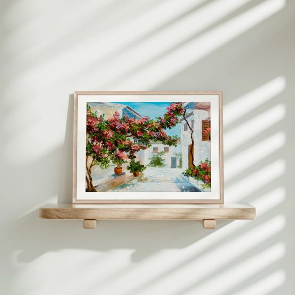 Mediterranean Blossom Courtyard Painting - Image 4