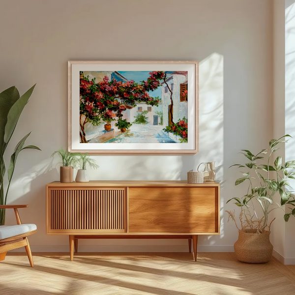 Mediterranean Blossom Courtyard Painting - Image 5