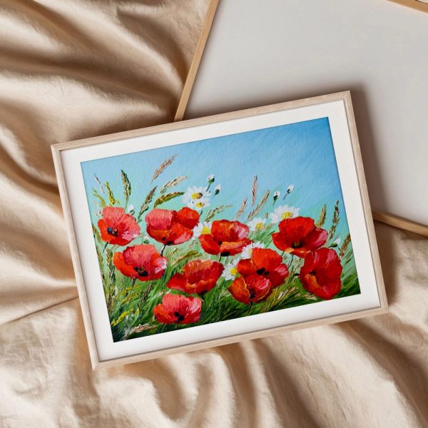 Scarlet Poppies and Daisies - Image 3