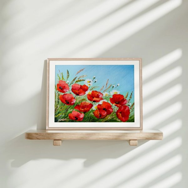 Scarlet Poppies and Daisies - Image 4