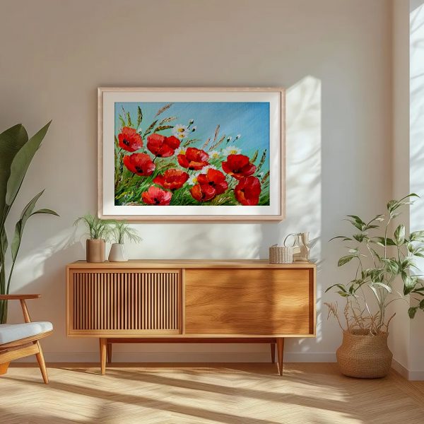 Scarlet Poppies and Daisies - Image 5