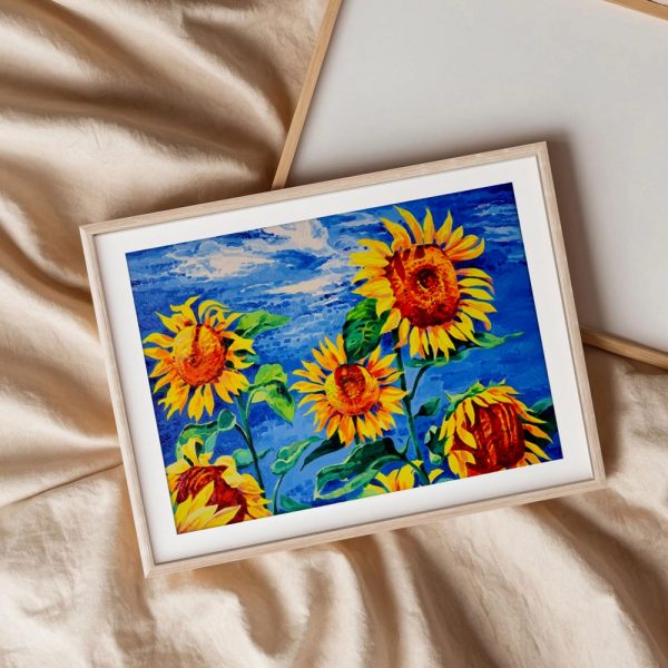 Vibrant Sunflowers Under Blue Sky - Image 3
