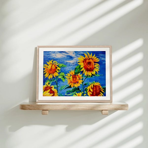 Vibrant Sunflowers Under Blue Sky - Image 4