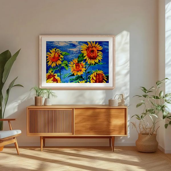 Vibrant Sunflowers Under Blue Sky - Image 5
