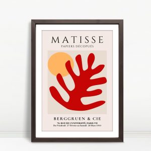 Red Botanical Sunburst Cut-Out by Matisse