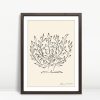 Delicate Botanical Line Drawing by Matisse