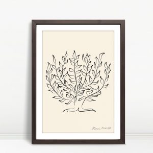 Delicate Botanical Line Drawing by Matisse
