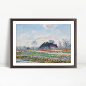 Springtime Tulip Fields Cottage by Monet