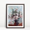 Chrysanthemums In Black Vase by Monet