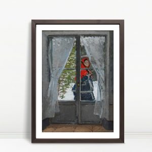 Woman In Red Cape At Door by Monet