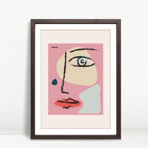 Visage Fragmenté en Rose (Fragmented Face in Pink) - Picasso