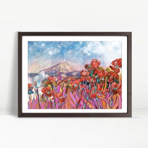 Pink Irises Remixed Painting
