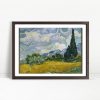 Wheat Field with Cypresses Painting