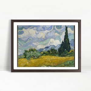 Wheat Field with Cypresses Painting