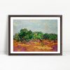 Olive Trees with Yellow Sky and Sun