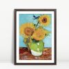 Vase with Three Sunflowers