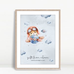 Cute Pilot Bear In Airplane