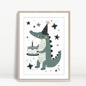 Birthday Crocodile Party Art