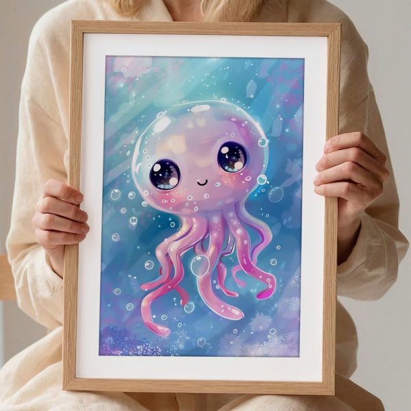 Underwater Jellyfish Kids Art - Image 2