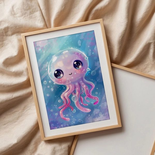 Underwater Jellyfish Kids Art - Image 3