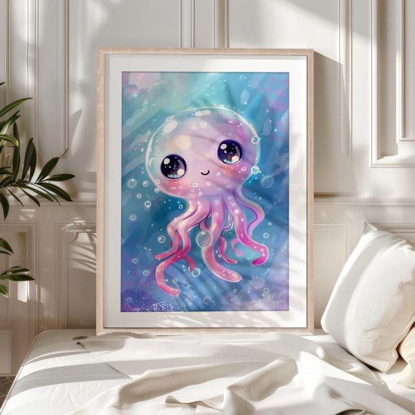 Underwater Jellyfish Kids Art - Image 5