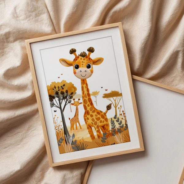 Happy Giraffes In Savannah - Image 3