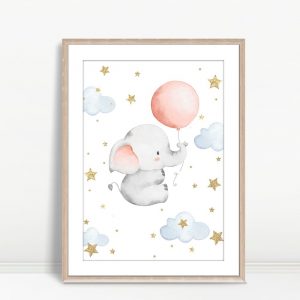 Elephant Balloon In Starry Sky