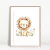 Gentle Lion With Foliage Friends