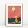 Stargazing Boy On Meadow Patch