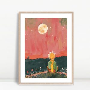 Stargazing Boy On Meadow Patch