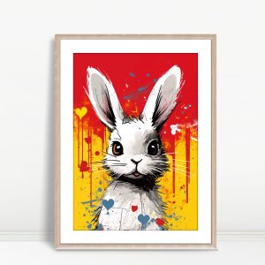 Color Splash Bunny Pop Art
