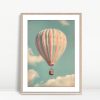 Pastel Hot Air Balloon In Sky