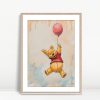 Pooh Bear Floating With Balloon
