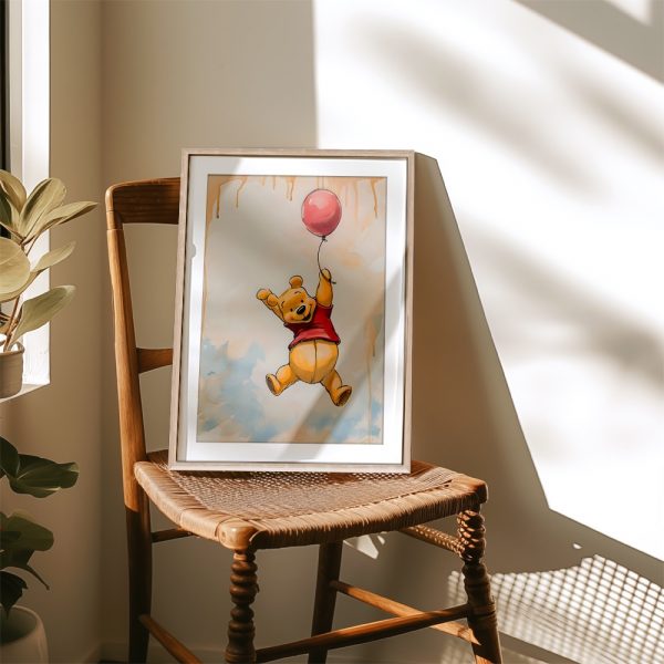 Pooh Bear Floating With Balloon - Image 4