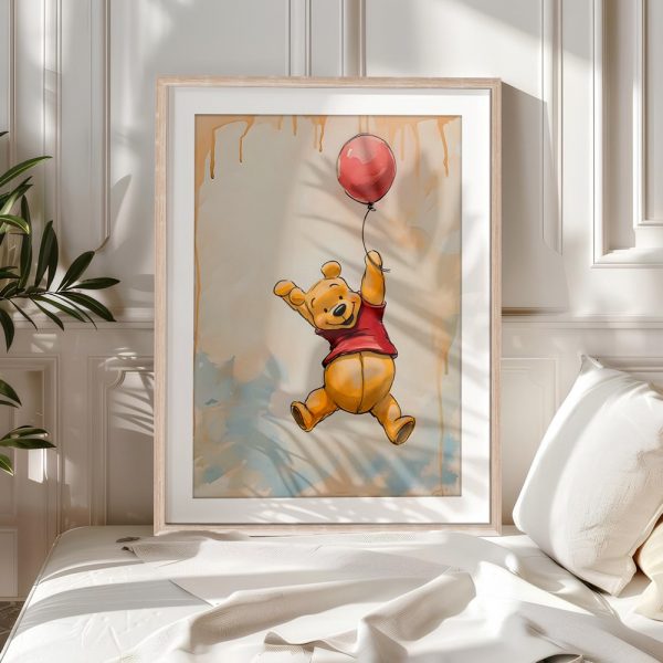 Pooh Bear Floating With Balloon - Image 5