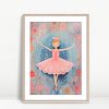 Pink Ballerina Surrounded By Flowers