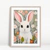 Cute Rabbit In Peach Flower Field