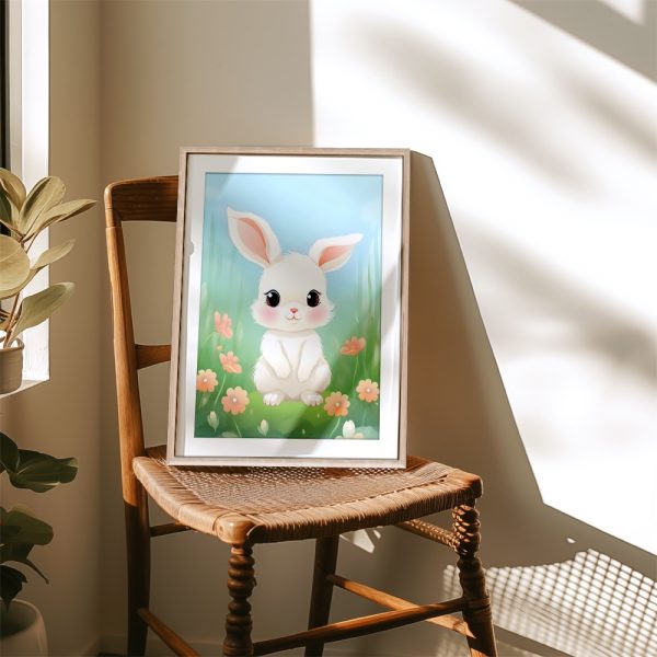 Sweet Bunny In Pastel Blossom Garden - Image 4