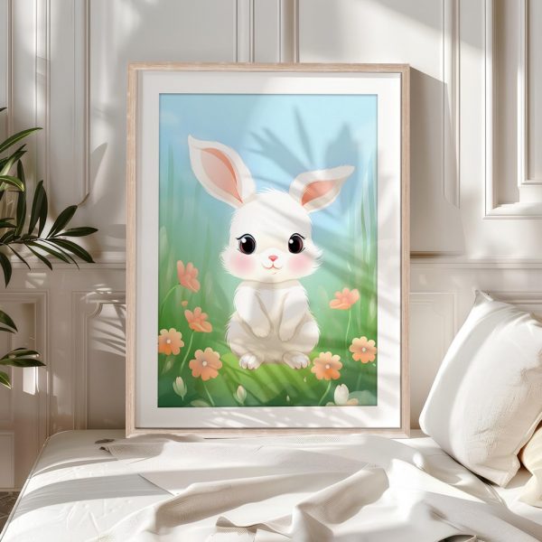 Sweet Bunny In Pastel Blossom Garden - Image 5