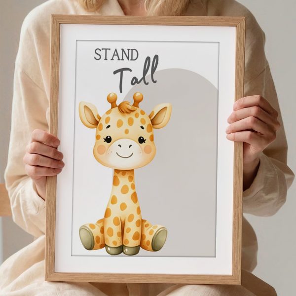 Stand Tall Cute Giraffe Art - Image 2