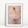 Pink Tulle Ballerina Art Print