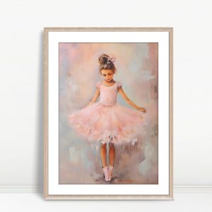 Pink Tulle Ballerina Art Print