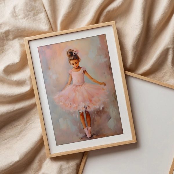 Pink Tulle Ballerina Art Print - Image 3