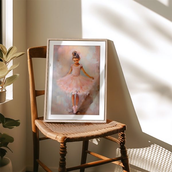 Pink Tulle Ballerina Art Print - Image 4